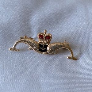 Vintage Crown/Dolphin Pin